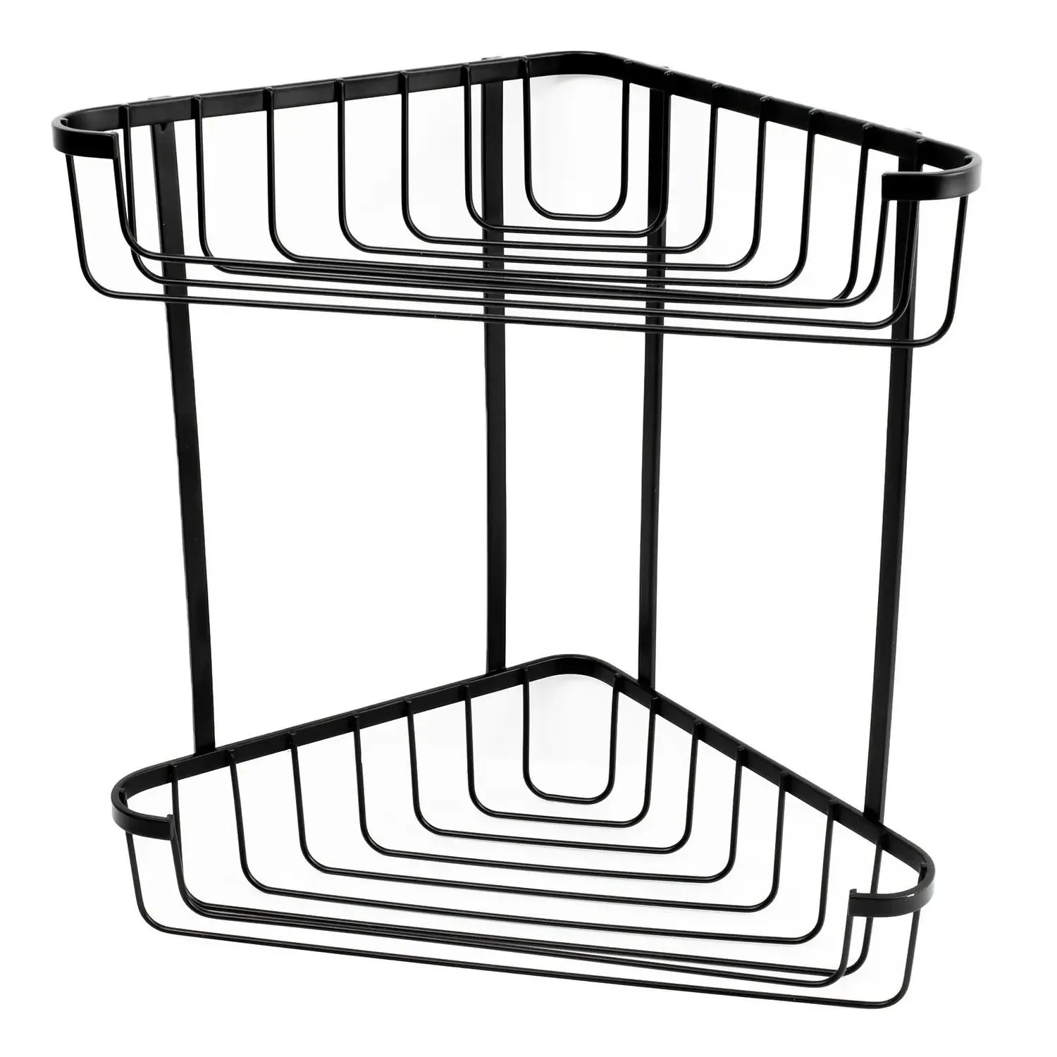 Homebase 2 Tier Corner Basket - Black