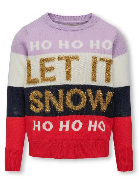 Girls Let It Snow Christmas Jumper - Lavendula