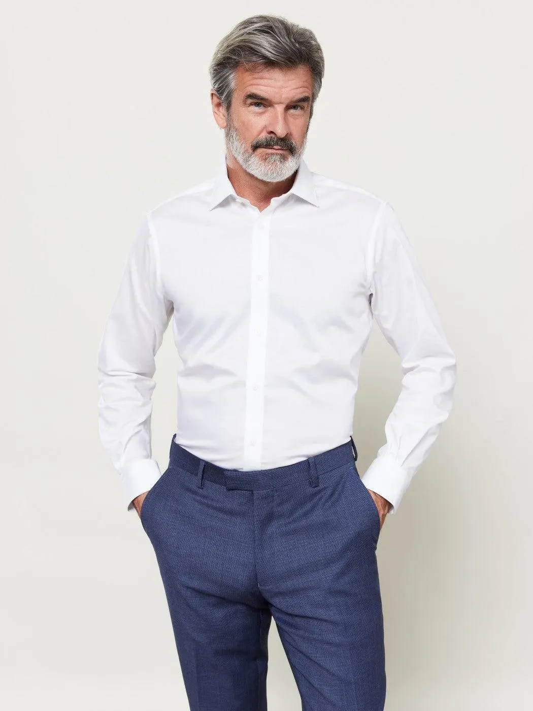 Regular Fit Single Cuff Max Performance Shirt White