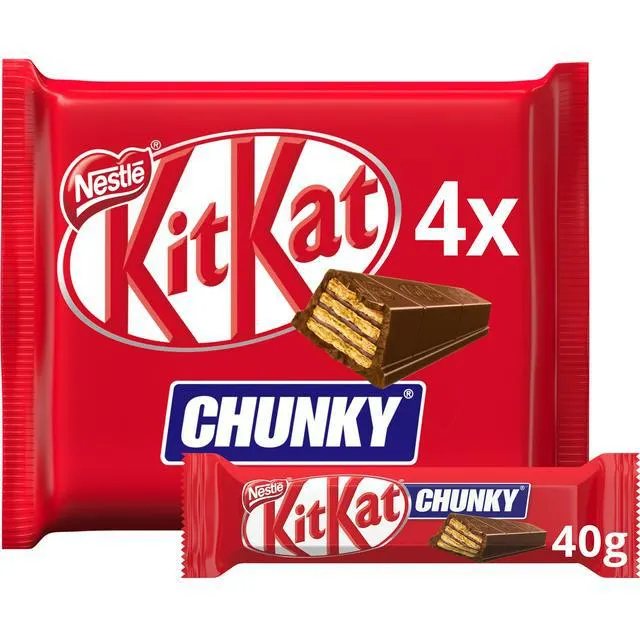 KitKat Chunky Milk Chocolate Bar Multipack 4x40g