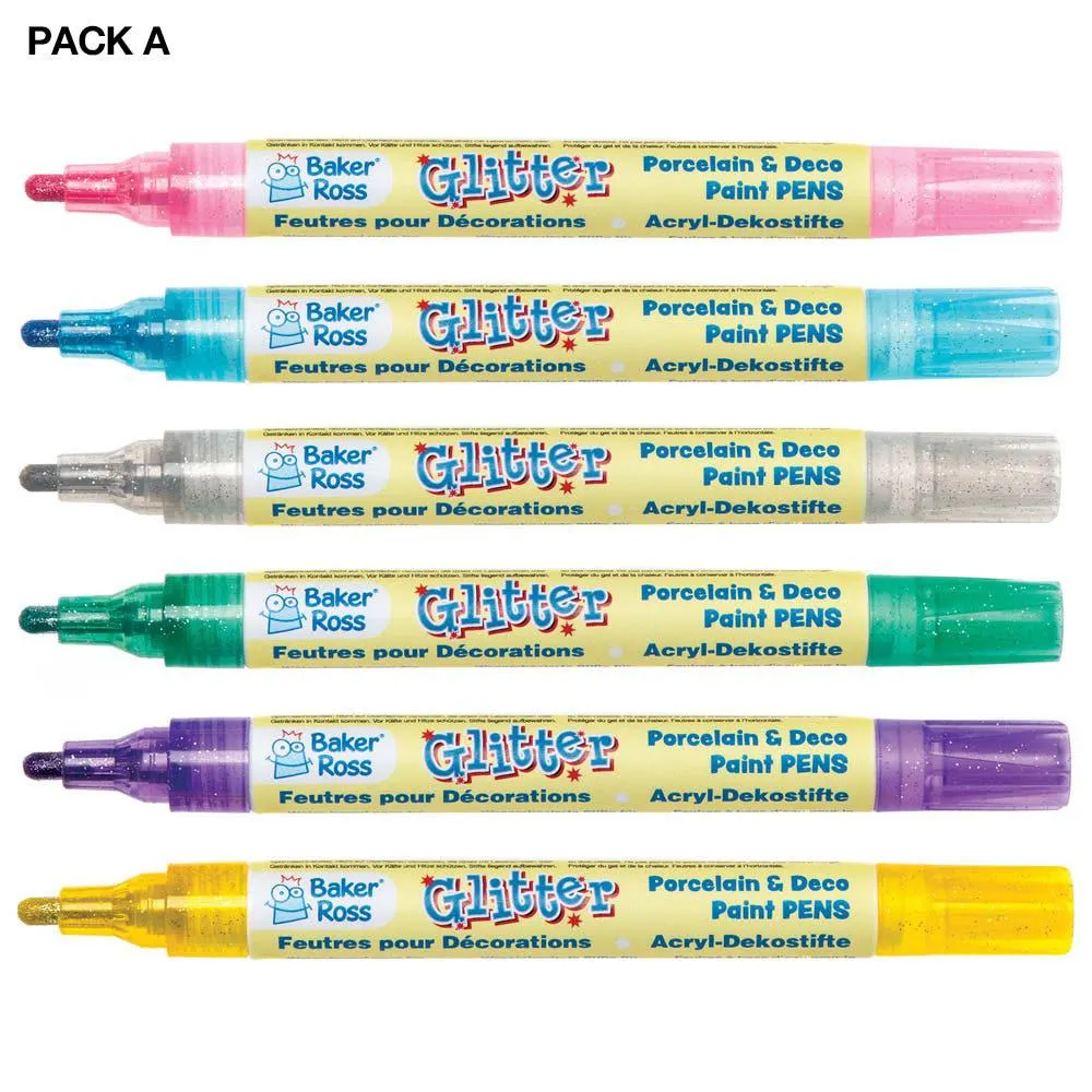 Glitter Porcelain & Deco Paint Pens