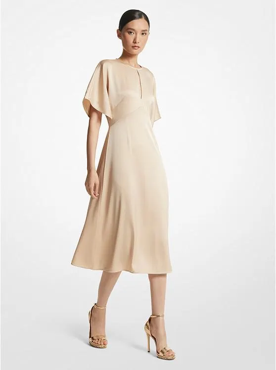 Crepe Stretch Ponte Midi Dress