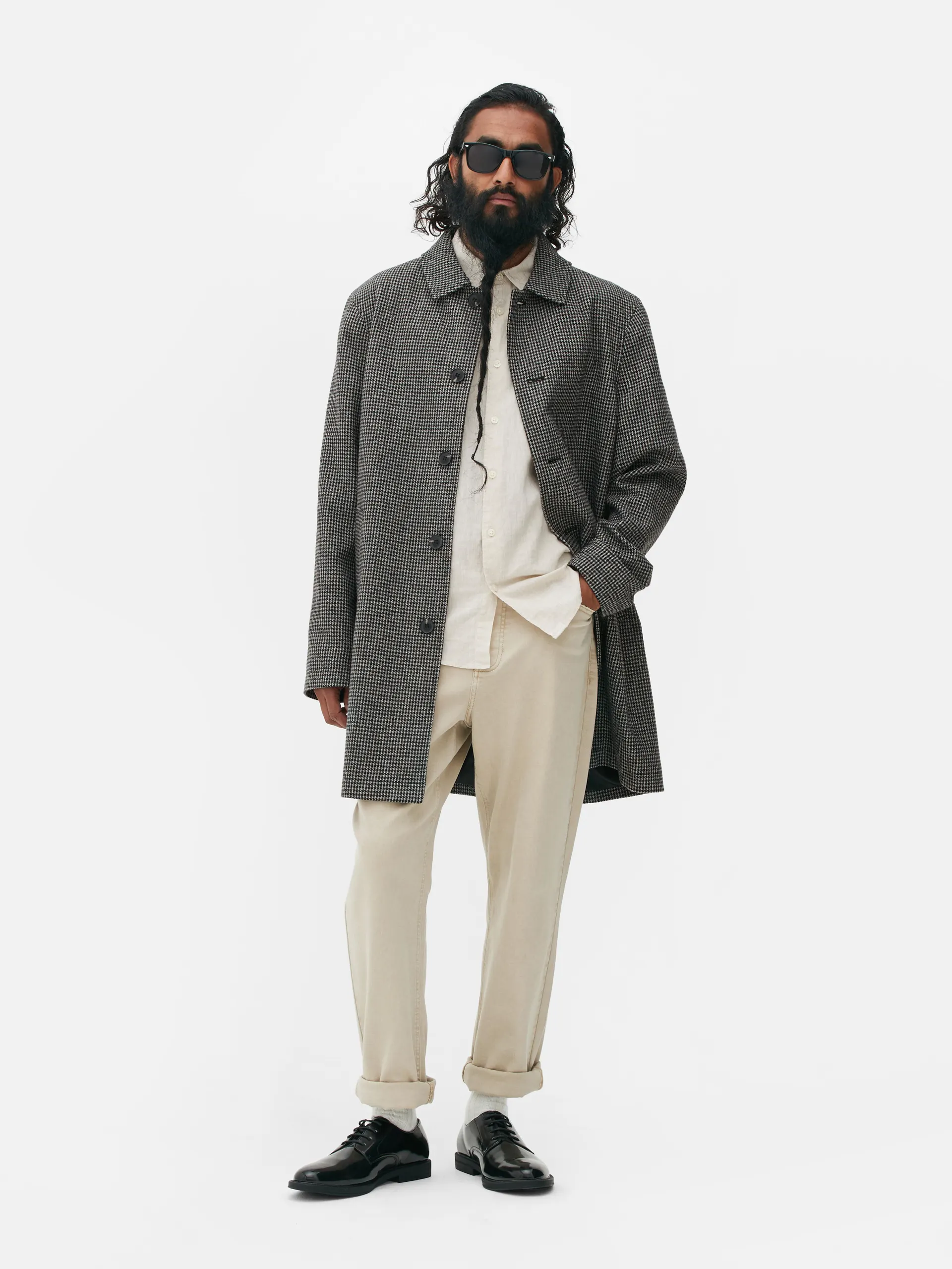 Auto-Mantel mit Hahnentrittmuster