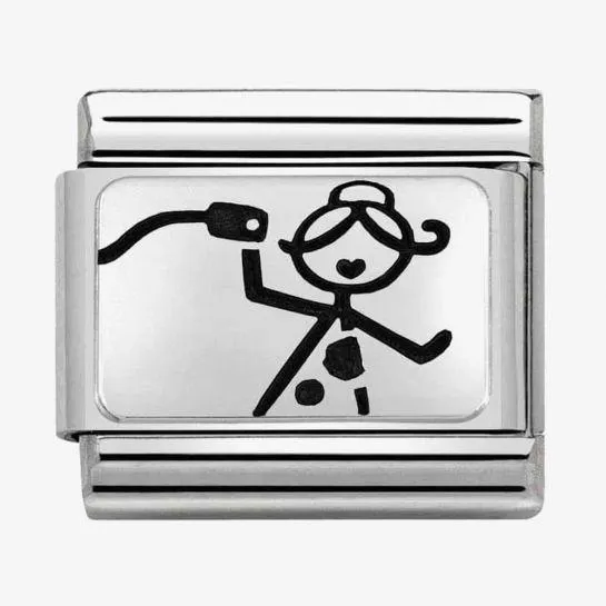 CLASSIC Silvershine Girl with Chignon (Right) Charm