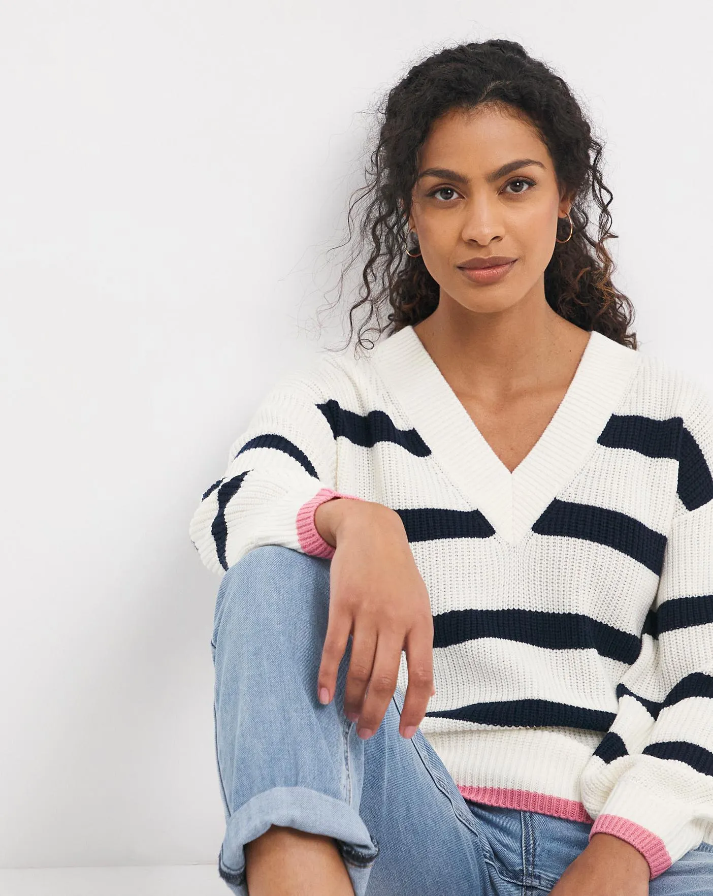 V Neck Fisherman Rib Tunic