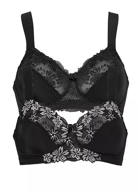 bonprix Pack of 2 Non-Wired Bras