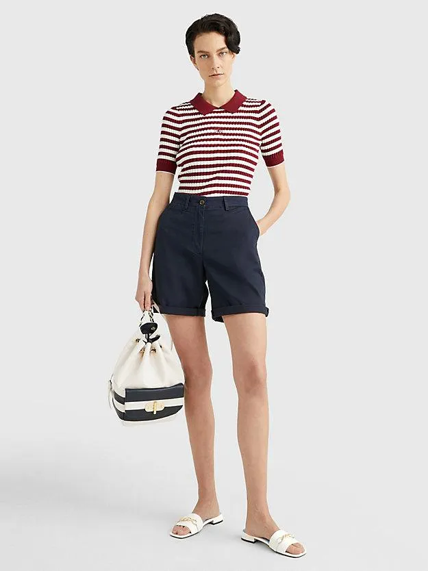 Turn-Up Hem Chino Shorts