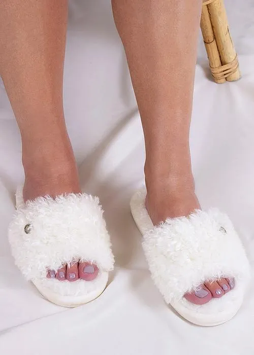 Pretty You London Candy Vanilla Slippers