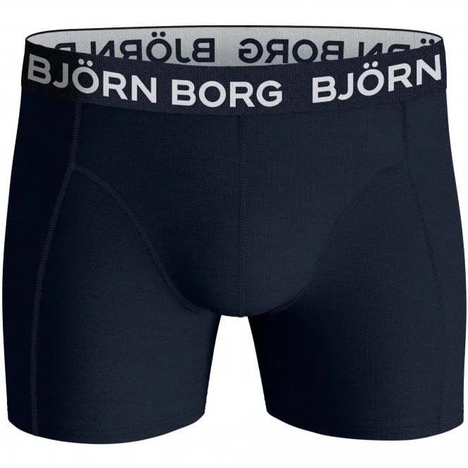 Bjorn Borg 5-Pack Classic Logo Boys Boxer Trunks, Black/Grey/Navy/Blue