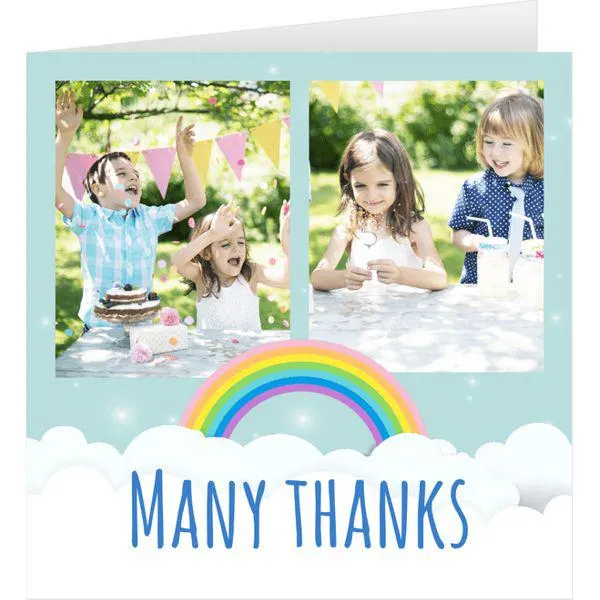 Fluffy rainbow clouds