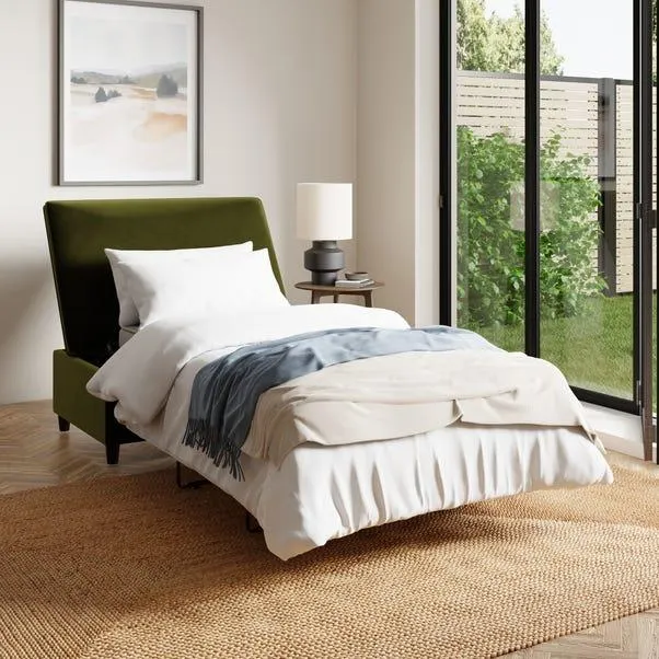 Beatrice Single Sofa Bed Footstool, Velvet