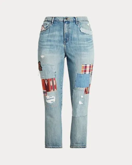 Patchwork Relaxed Tapered Jean