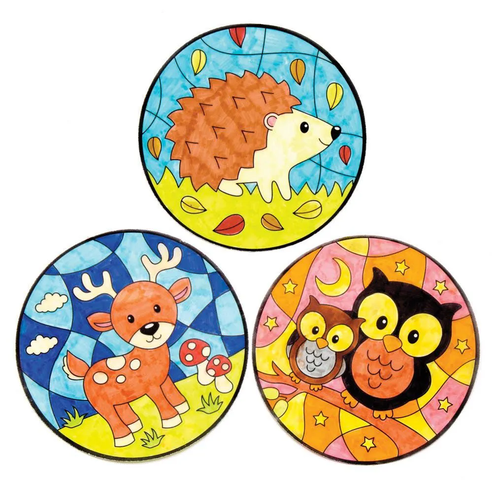 Woodland Animal Colour-in Window Decorations