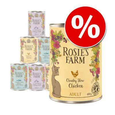 6 x 400g Rosie's Farm Adult Mixed Trial Pack Wet Cat Food - Special Price!*