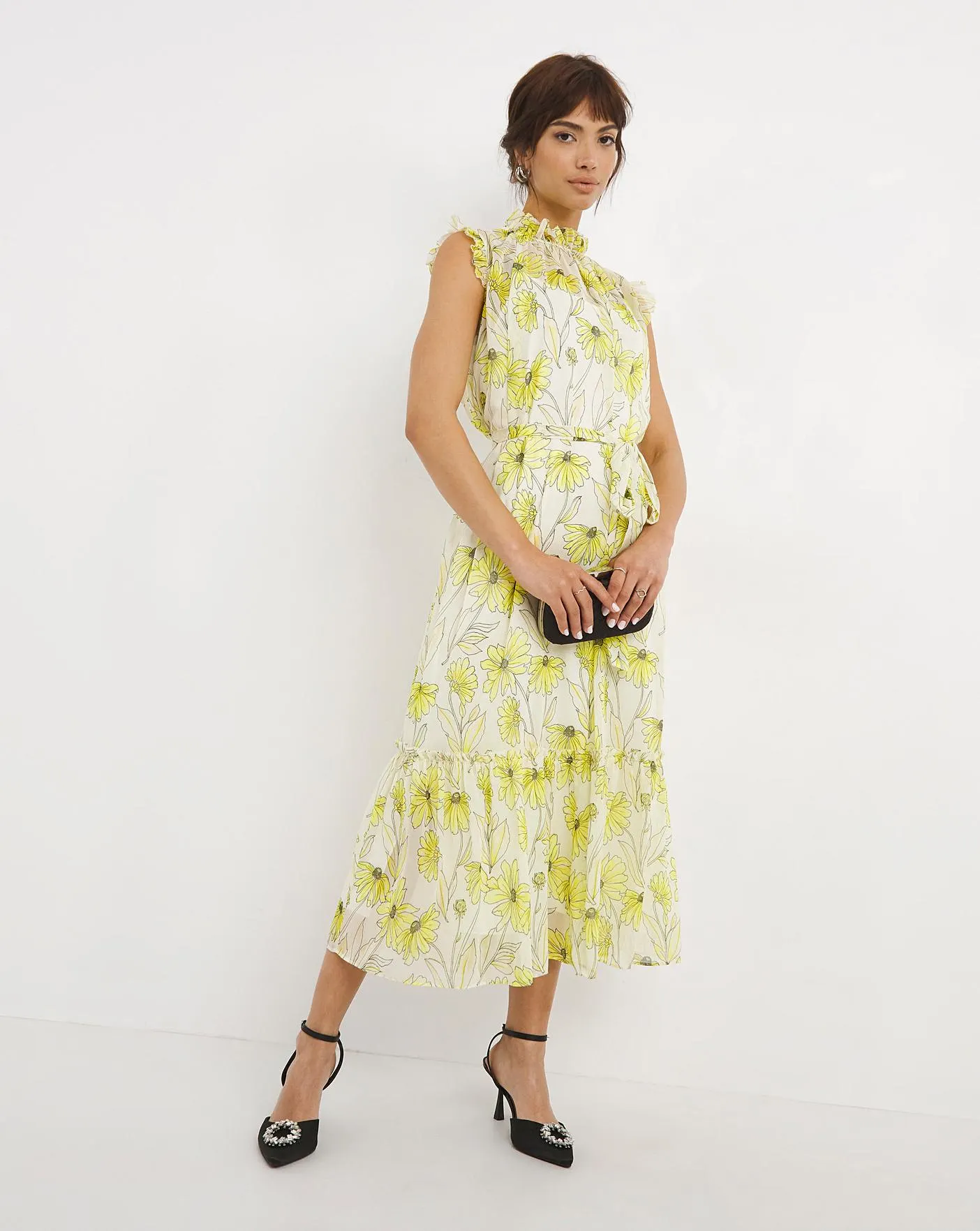 Joanna Hope Tie Waist Midi Dress