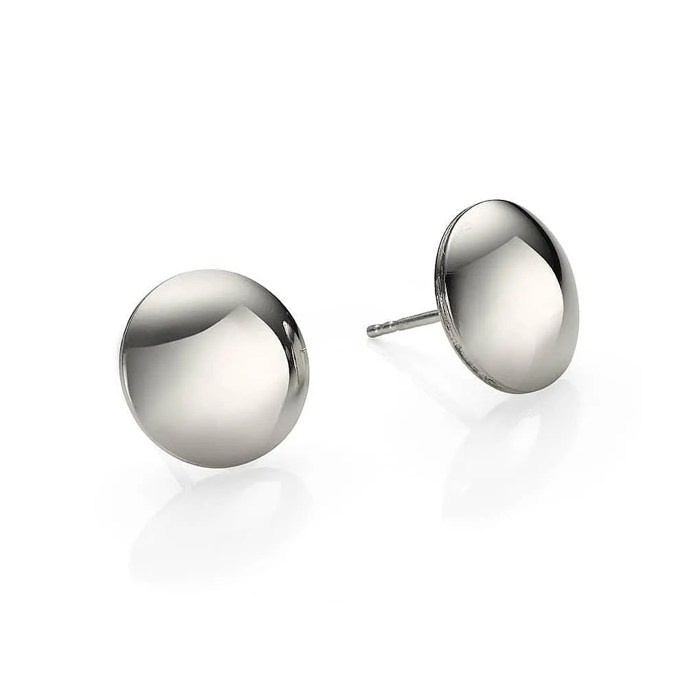 Silver Eclipse Stud Earrings