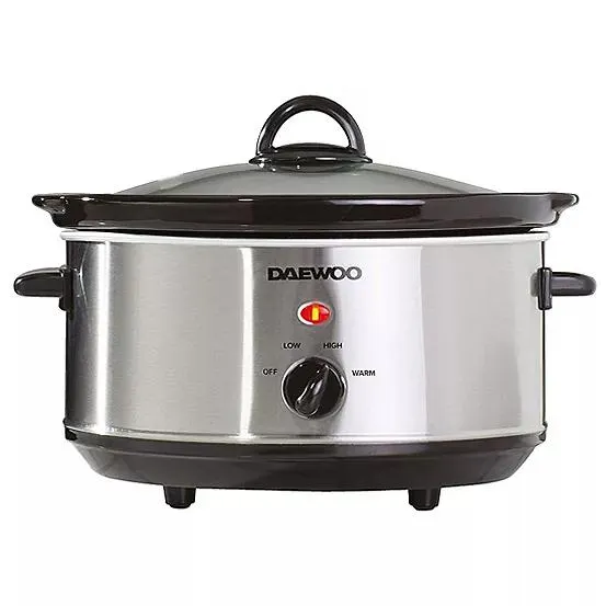 Daewoo SDA1364 Stainless Steel Slow Cooker 3.5L Capacity