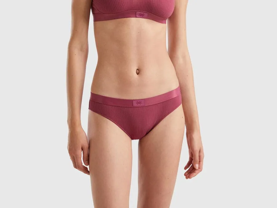 Ribbed low-rise briefs