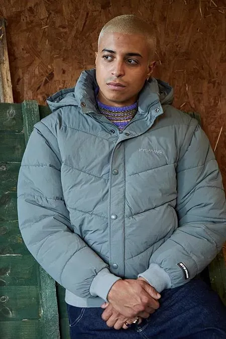 iets frans... Sage Chevron Modular Two-In-One Puffer Jacket