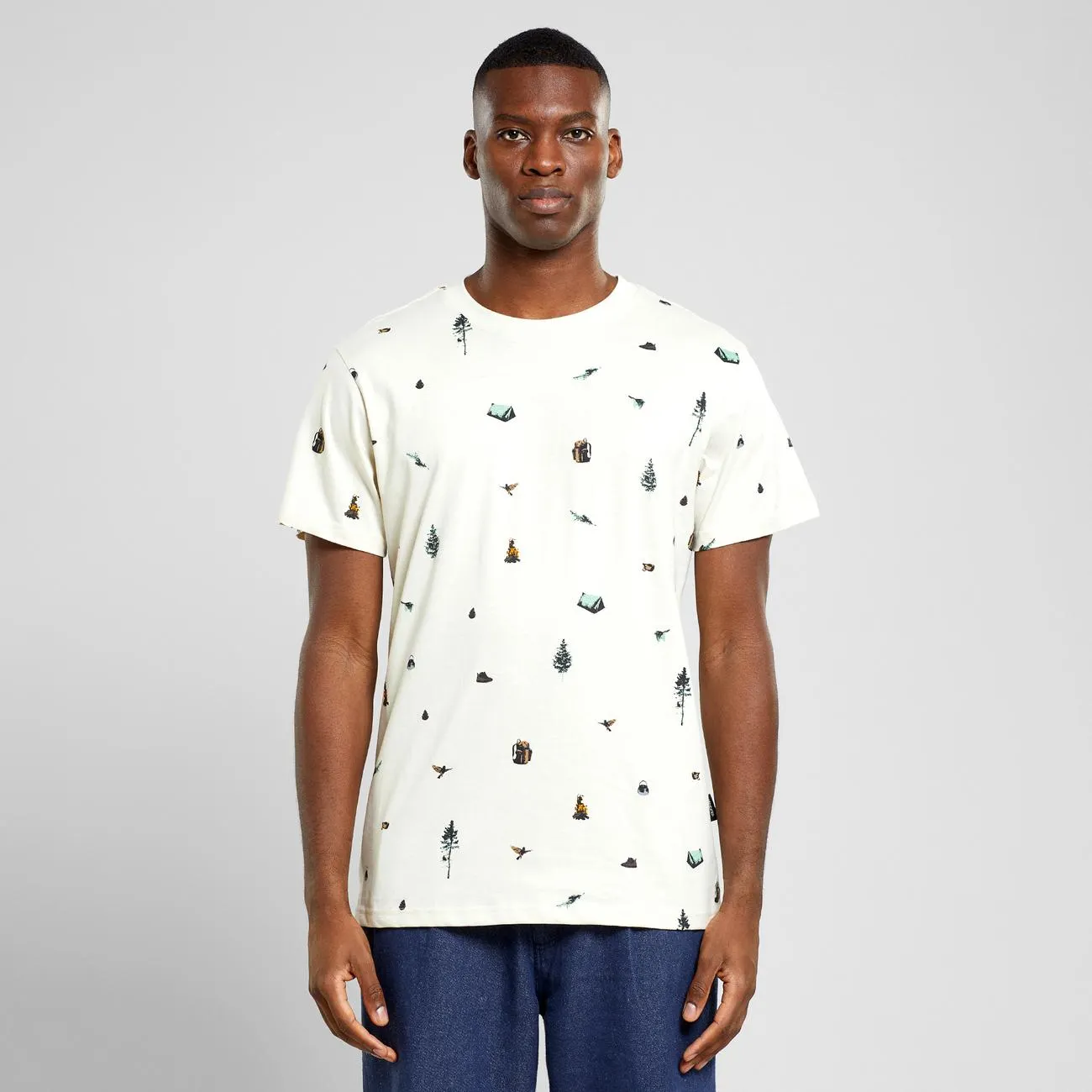 T-shirt Stockholm Take a Hike AOP Oat White