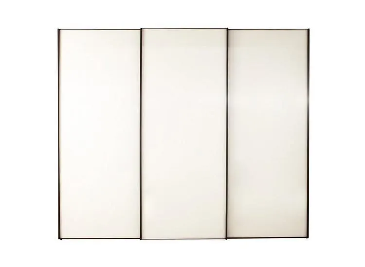 Memphis 3-Door Sliding Wardrobe - Grey - Large