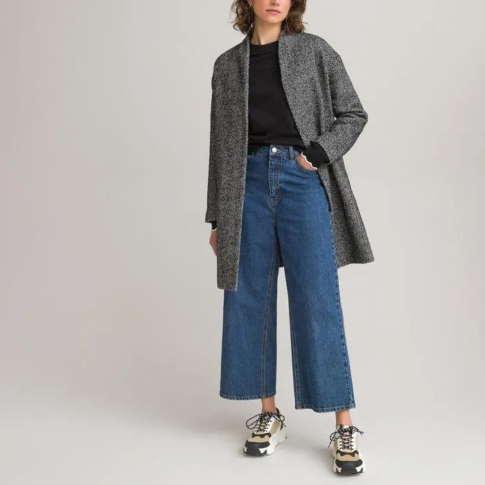 Chevron Button-Down Coat