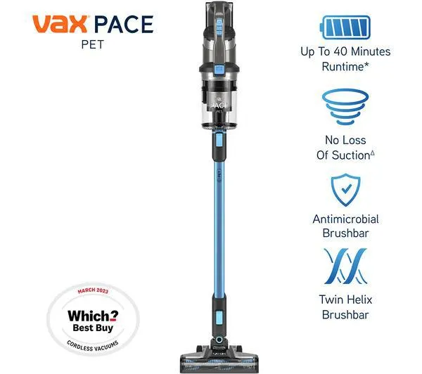 VAX Pace Pet CLSV-VPKA Cordless Vacuum Cleaner - Blue & Graphite
