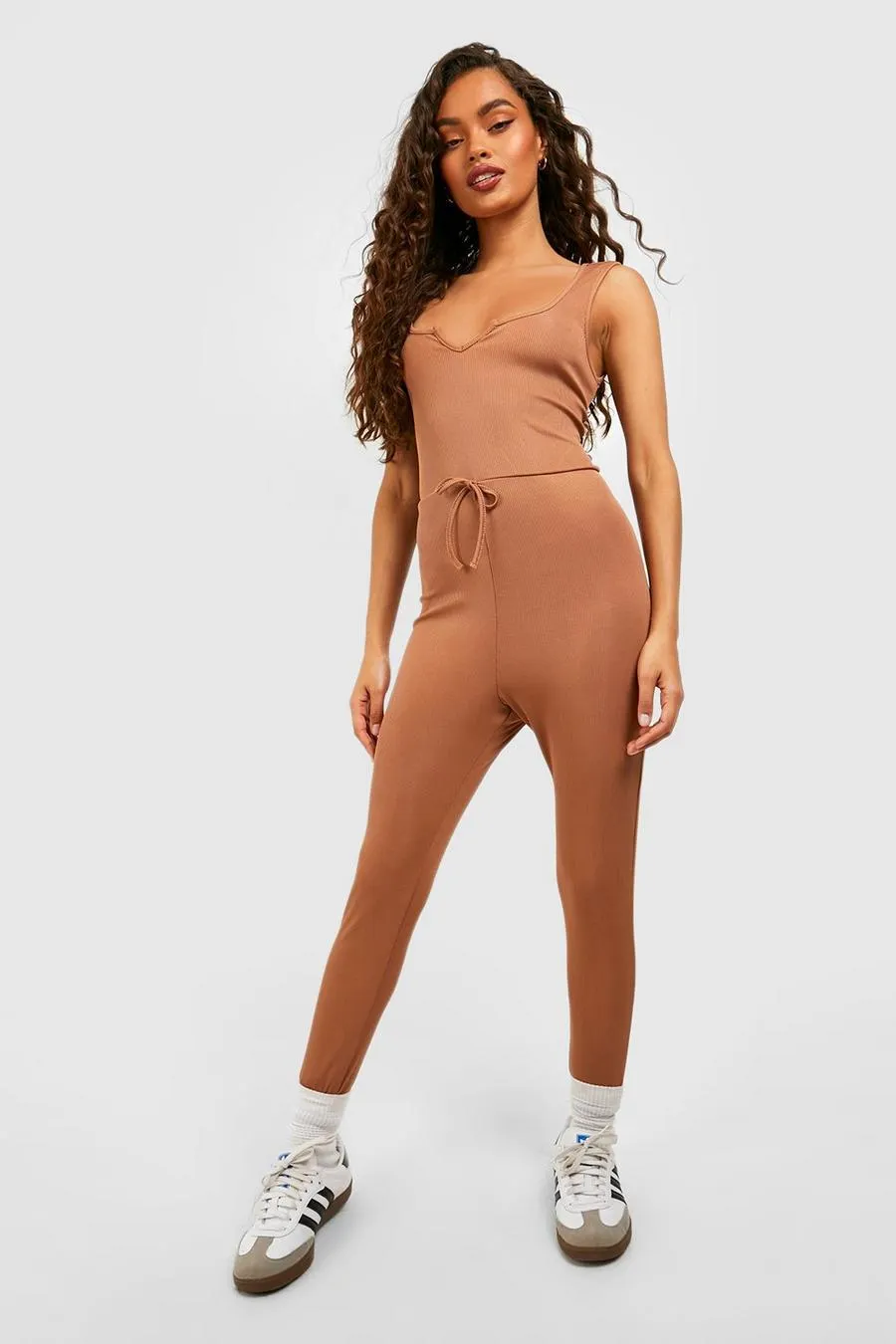 Basic Ribbed Strappy Unitard