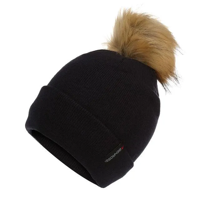 Benross Ladies Fleece Pom Knitted Beanie