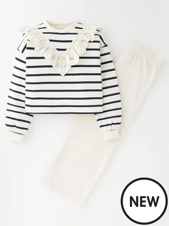 Girls Stripe Fashion Sweat Set
