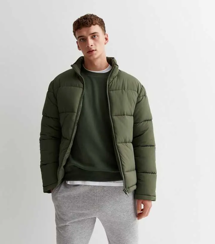Khaki Puffer Jacket