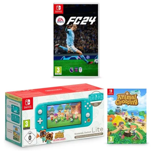 Nintendo Switch Lite Animal Crossing: New Horizons Timmy & Tommy's Edition & EA Sports FC 24