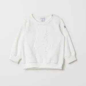 Embroidered Bear Velour Baby Top