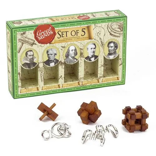 Great Minds Set of 5 Puzzles by Professor Puzzle