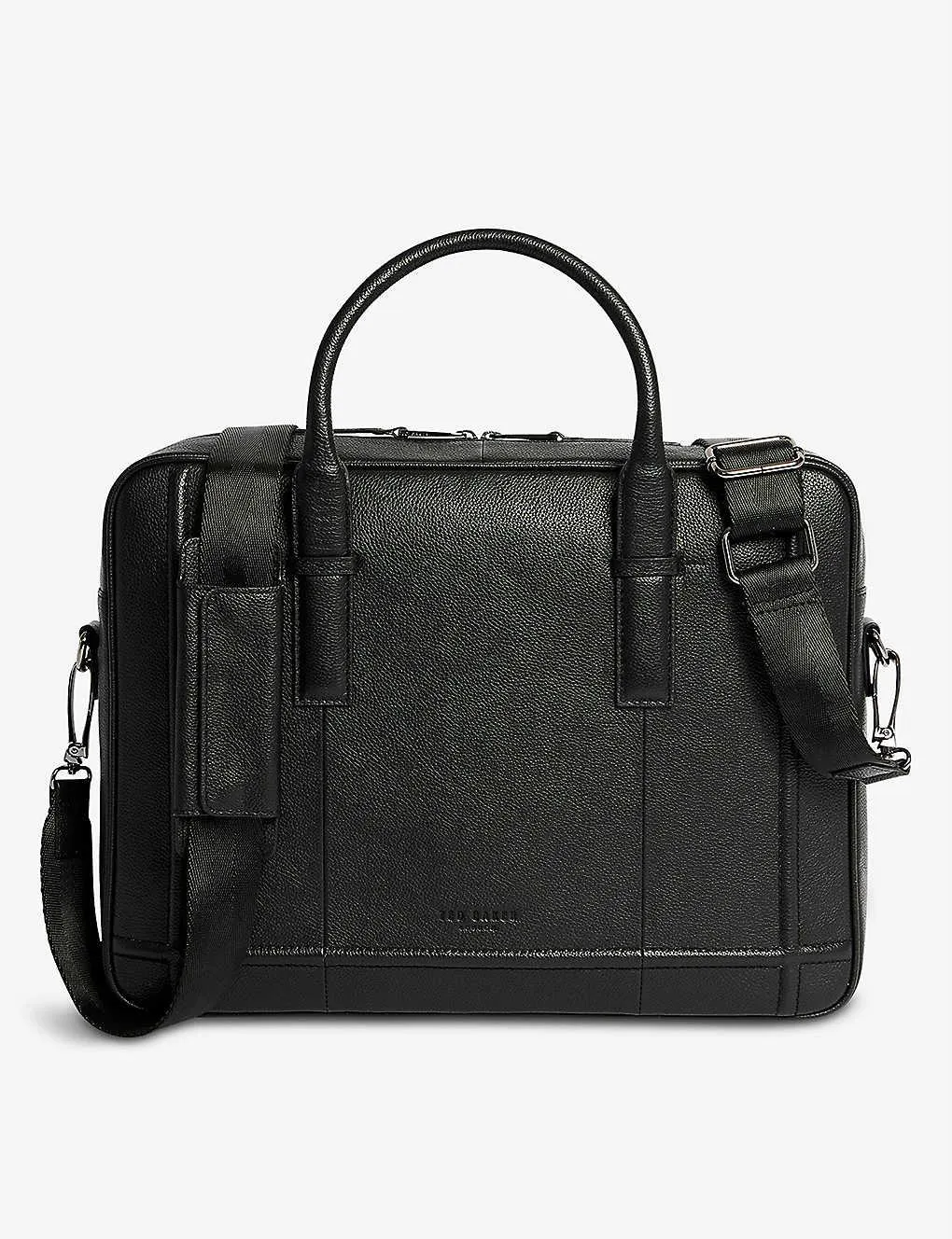 Passant leather document bag