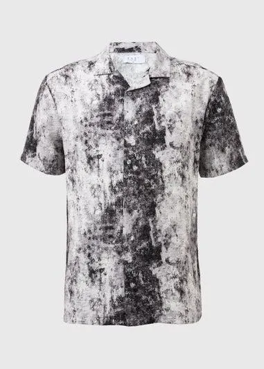 Charcoal Concrete Print Shirt - Small