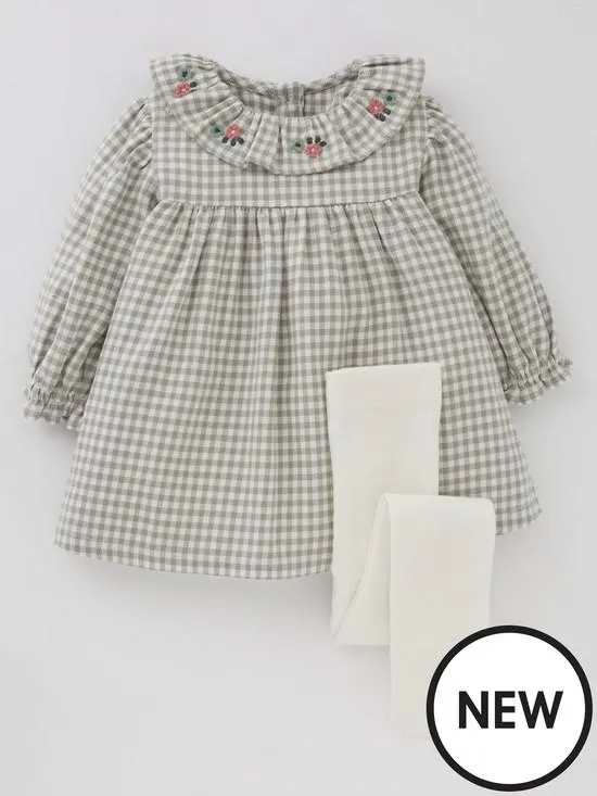 Lucy Mecklenburgh Gingham Check Dress & Tights - Multi