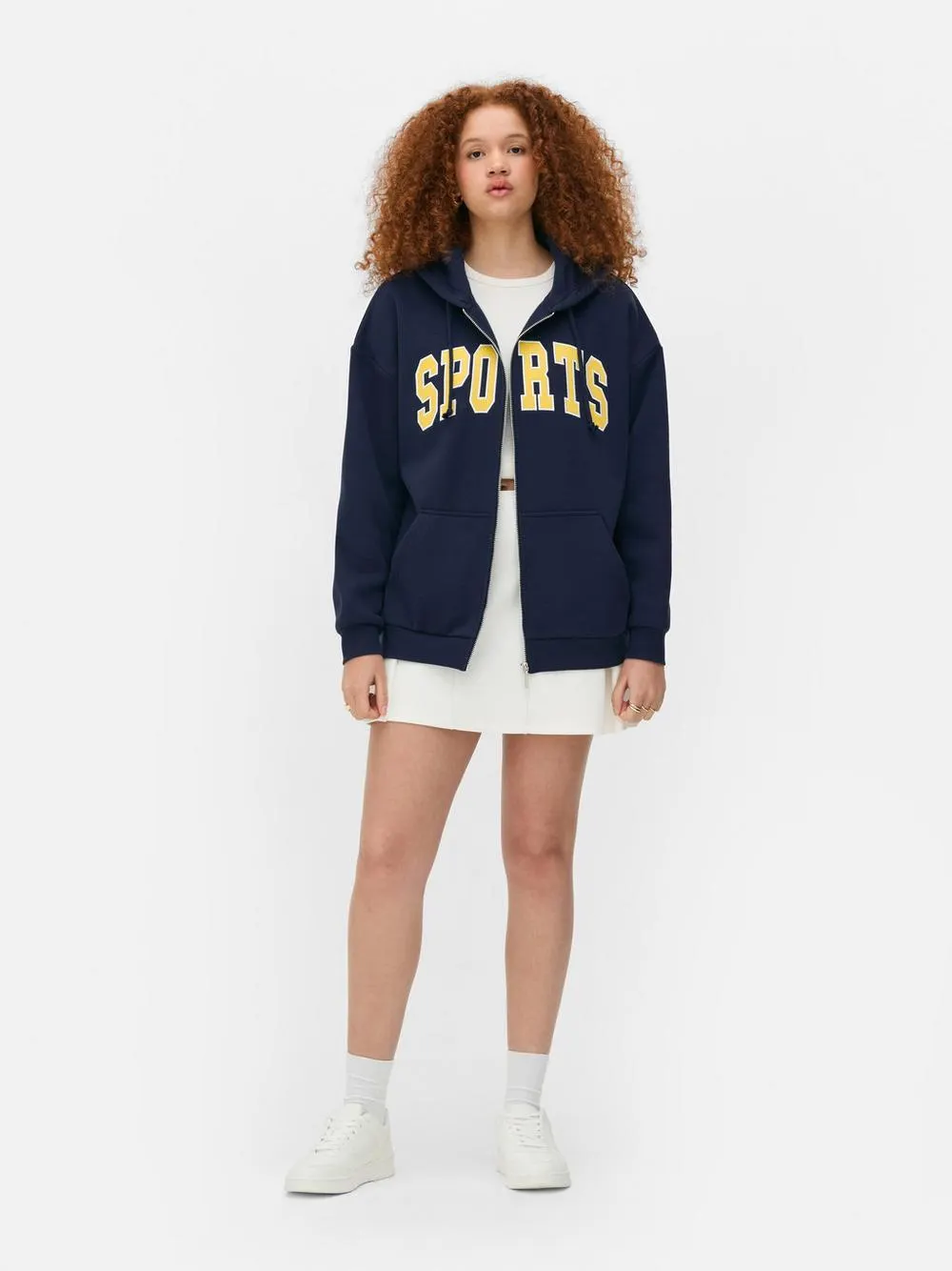 College-Kapuzenjacke im Oversized-Look