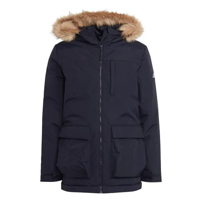 adidas Mens Hooded Parka in Blue
