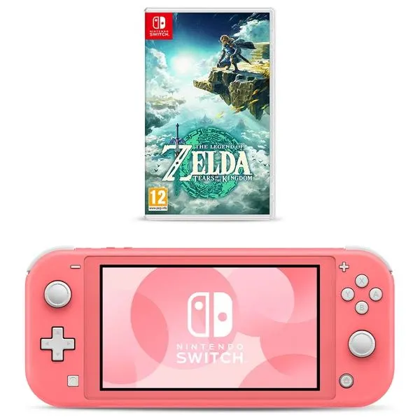Nintendo Switch Lite Coral & The Legend of Zelda Tears of the Kingdom
