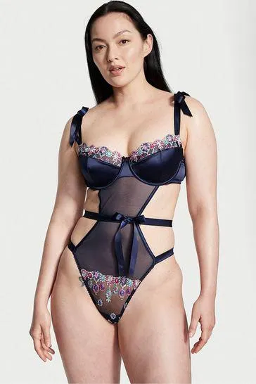 Wicked Bejeweled Embroidery Bodysuit