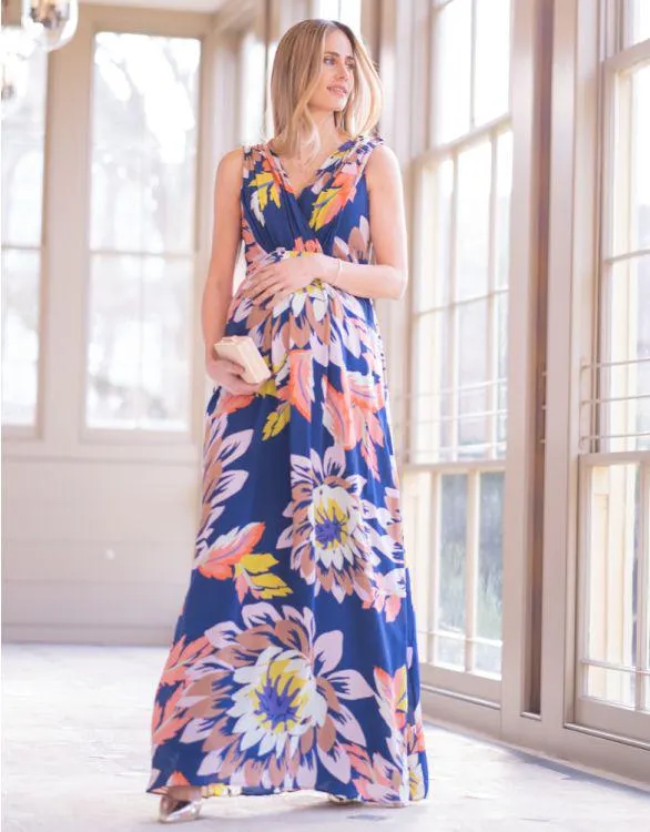 Seasonal Blooms Maternity & Nursing Maxi Dress