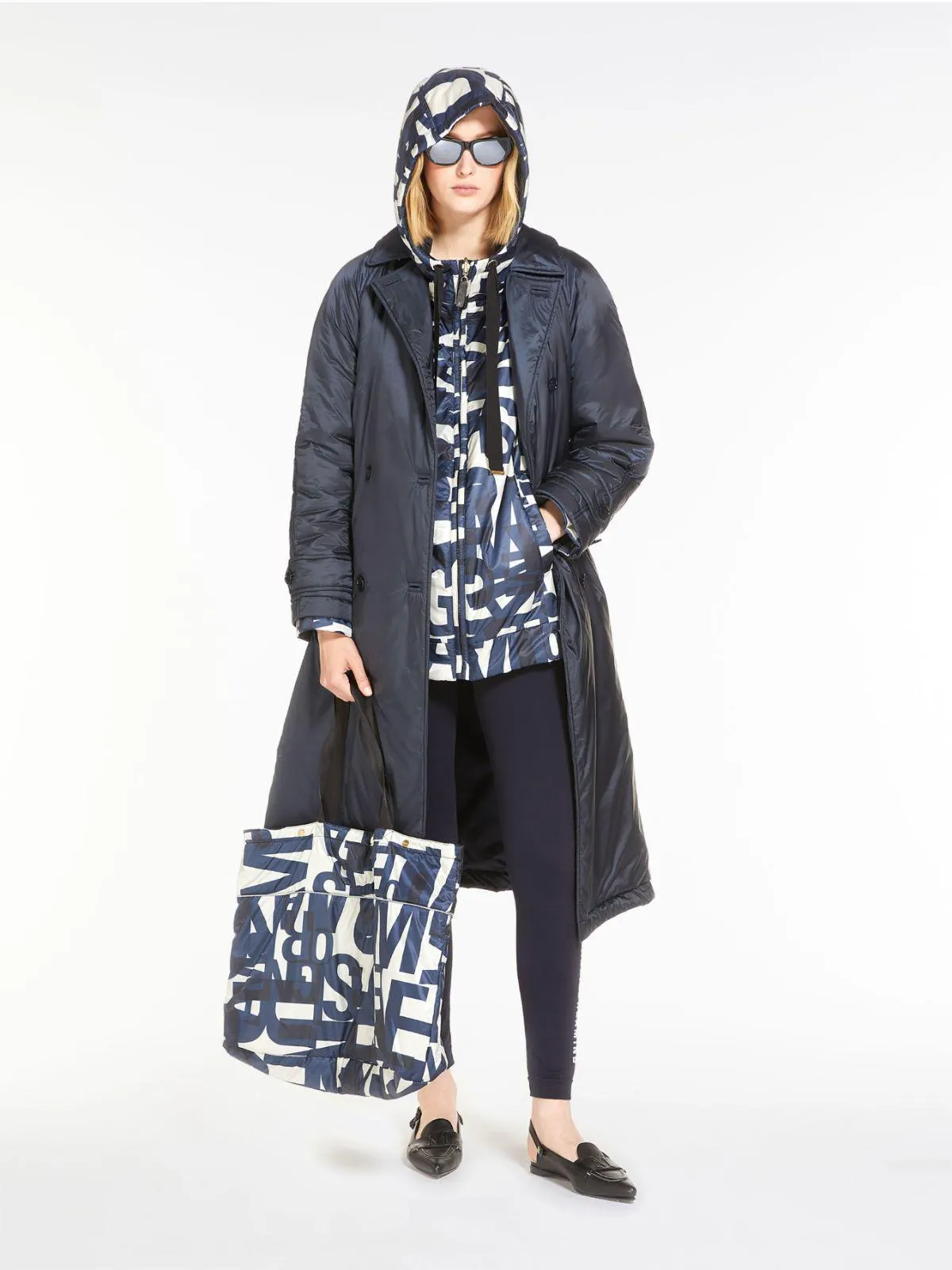 Water-repellent canvas trench coat