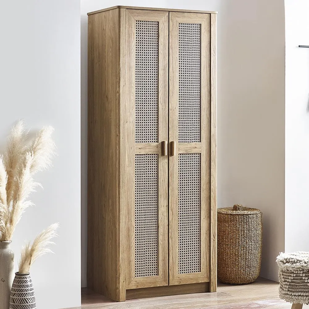 Julian Bowen Sydney 2 Door Natural Oak Wardrobe