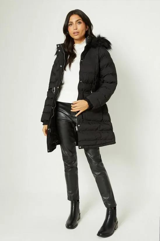 Heat Seal Midi Puffer Jacket