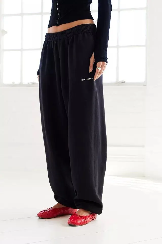 iets frans... Black Cuffed Joggers