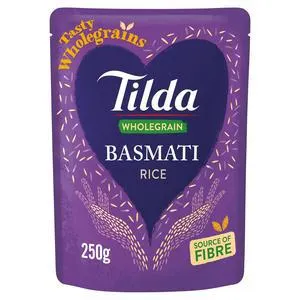 Tilda Microwave Rice Wholegrain Basmati 250g