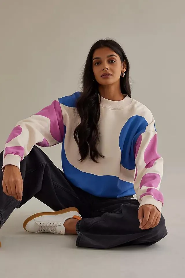 Thinking MU Wanda Organic Cotton Abstract Sweatshirt