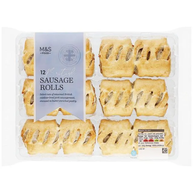 M&S 12 Sausage Rolls 360g
