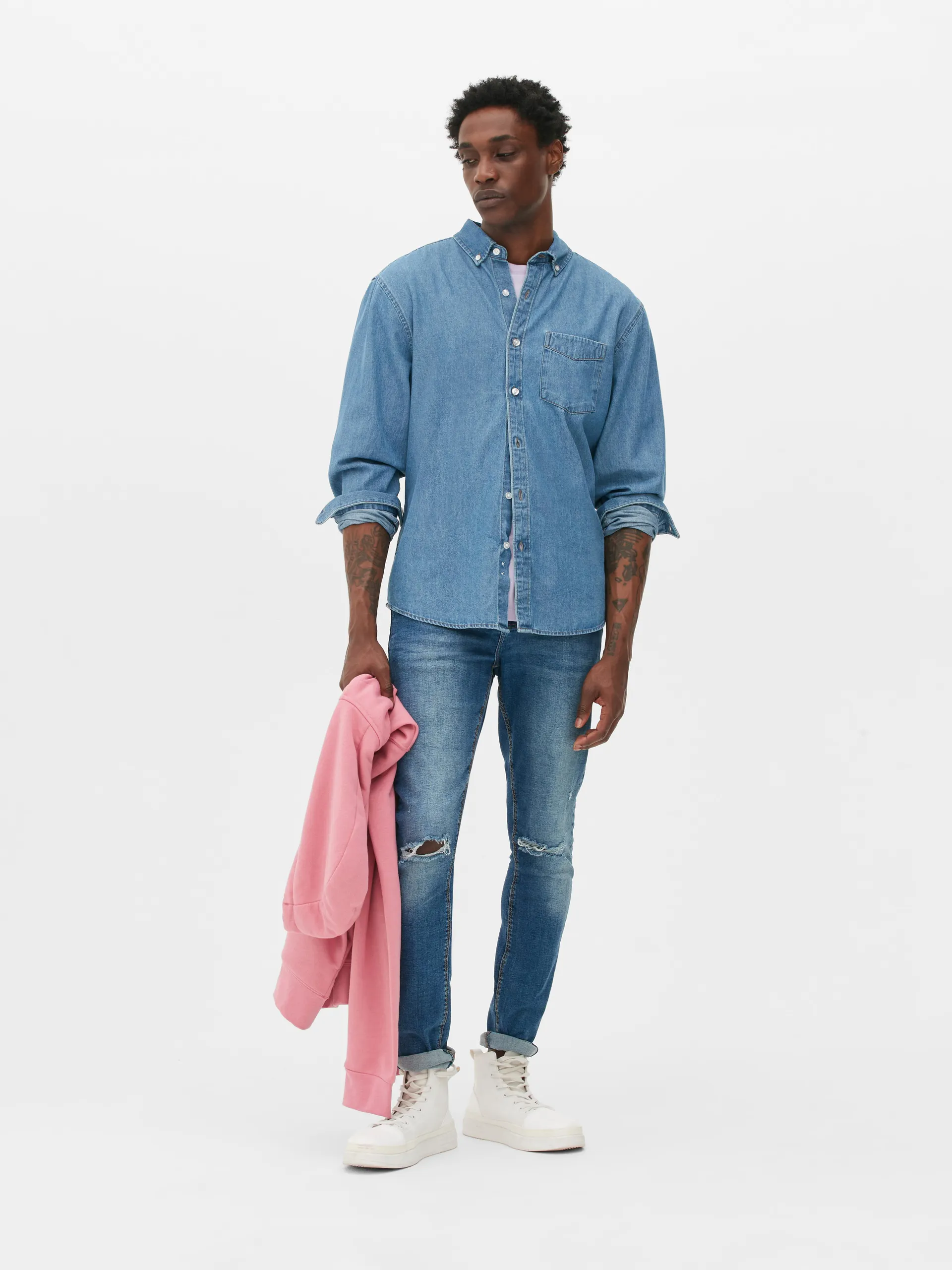Button-Down Denim Shirt